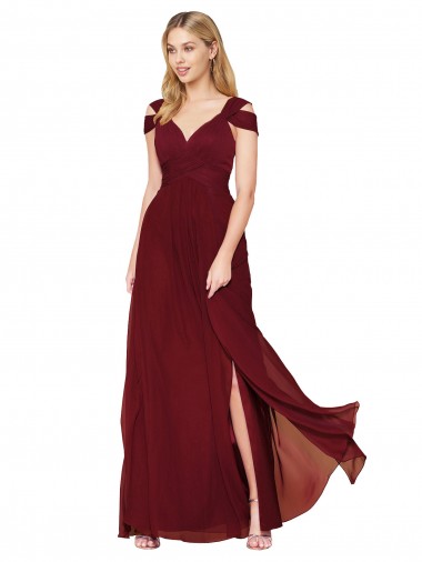 Melhores Sem Mangas Borgonha Linha A Amor Vestidos de Madrinha / Vestidos de Noite / Vestidos de Festa