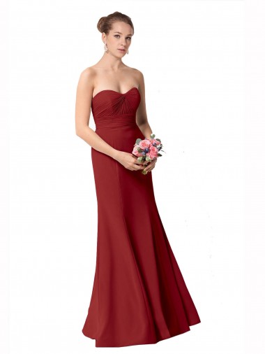 Melhores Sem Mangas Borgonha Sereia Amor Vestidos de Madrinha