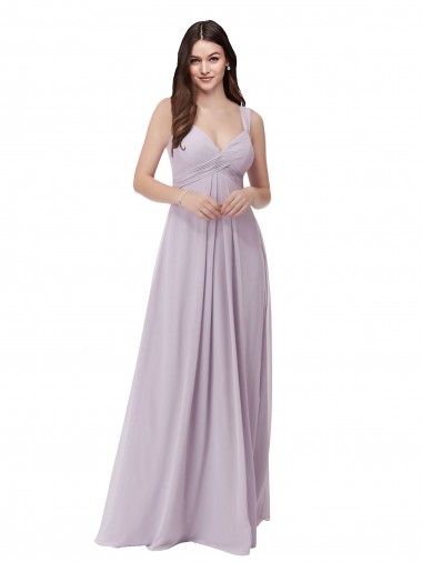 Melhores Sem Mangas Brilho Rosa Lombar Linha A Decote V Vestidos de Madrinha