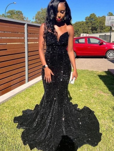 Melhores Sem Mangas Preto Sereia Amor Vestidos de Festa