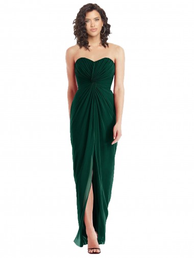 Melhores Sem Mangas Sempre Verde Lombar Linha A Amor Vestidos de Madrinha