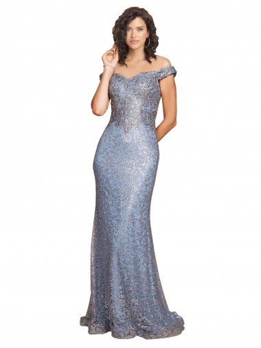 Melhores Sem Mangas Sereia Fora do Ombro Longo Vestidos de Madrinha / Vestidos de Noite / Vestidos de Festa