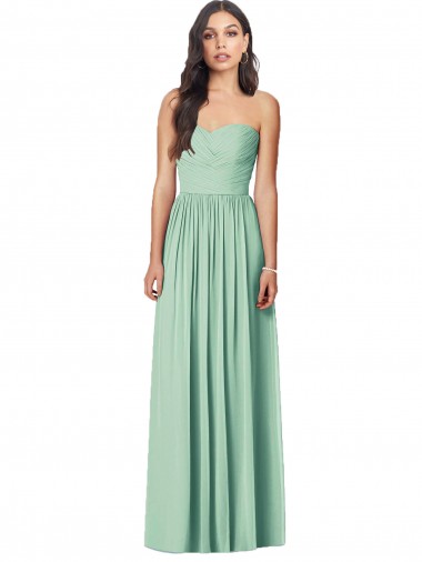 Melhores Sem Mangas Verde Menta Trombeta Amor Vestidos de Madrinha