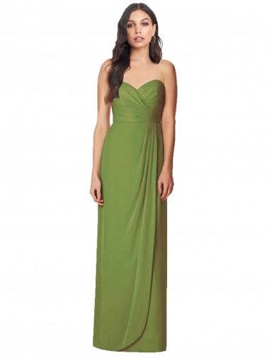 Melhores Sem Mangas Verde Oliva Trombeta Amor Vestidos de Madrinha