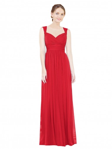 Melhores Sem Mangas Vermelho Linha A Amor Vestidos de Madrinha / Vestidos de Baile