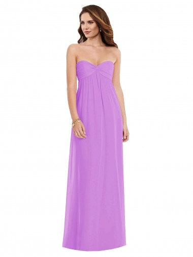 Melhores Sem Mangas Violeta Lombar Linha A Amor Vestidos de Madrinha